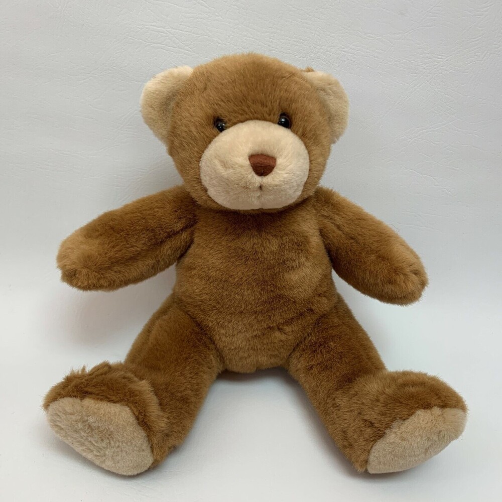 Build a Bear Workshop BABW Brown Teddy Bear Plush Stuffed 12" high Sitting Down